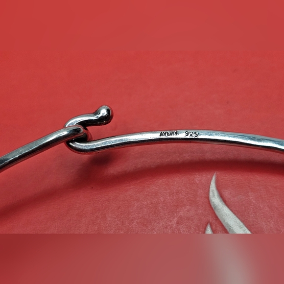 James Avery Sterling Hammered Hook On Choker - Picture 6 of 6